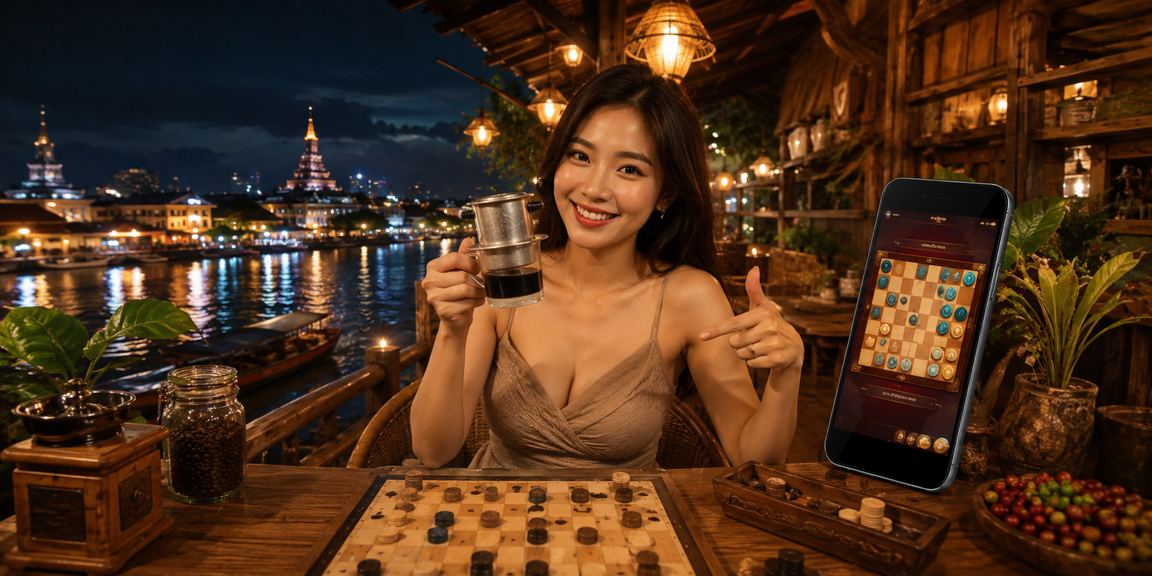 Người chơi bài trong quán cà phê miền Tây sông nước Mekong